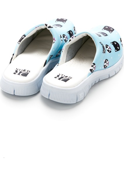 Kedi Desenli Ortopedik Comfortflex Taban Sabo Terlik
