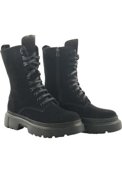 1308231115 Kadın Günlük Bot Postal Siyah Süet