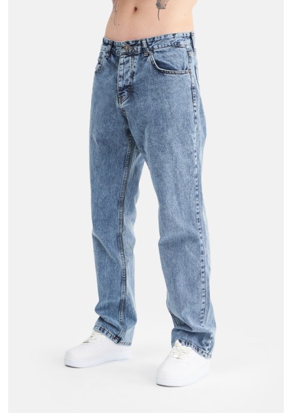 Erkek Basic Baggy Bol Kesim Denim Pantolon