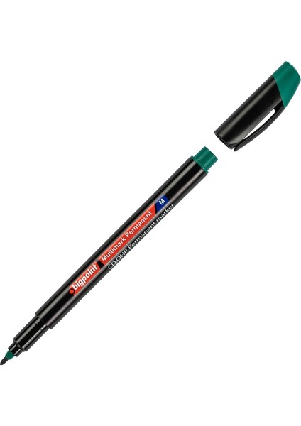 | Asetat Kalemi, Standart Uçlu (M) - Hızlı Kuruyan Suya Dayanıklı Ohp CD Kalemi, 1.0 Mm, Yeşil