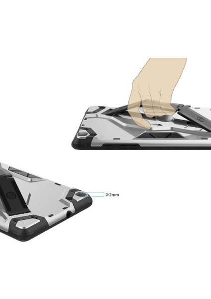 - Samsung Galaxy Tab A 8.0 (2019) T290 - Tablet Kılıfı Koruyucu Zırh El Tutmalı Defens Tablet Kılıf - T15290 modelleri