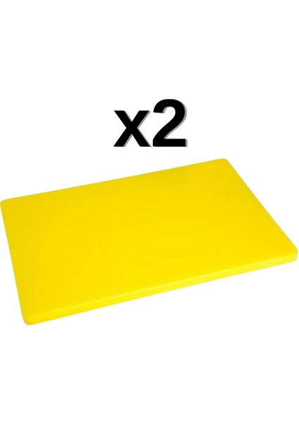 2'li Türkay 60x40x4 cm Polietilen Kesme Tahtası Kesim Levhası 4795
