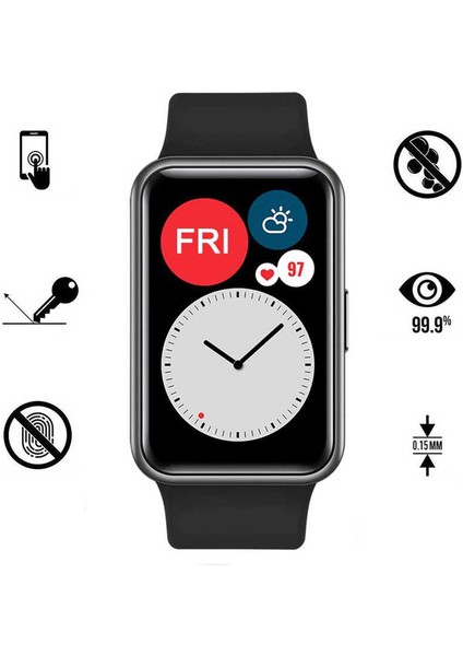 - Huawei Watch Fit - Ekran Koruyucu PMMA Pet Saat Ekran Koruyucu - T17145 modelleri