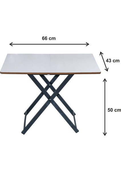 Katlanır Balkon Bahçe Kamp Masası