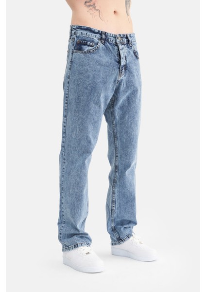 Erkek Basic Baggy Bol Kesim Denim Pantolon fırsatları