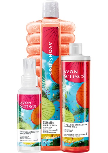 Tropical Mexicana Banyo Köpüğü Duş Jeli ve Vücut Spreyi Paketi