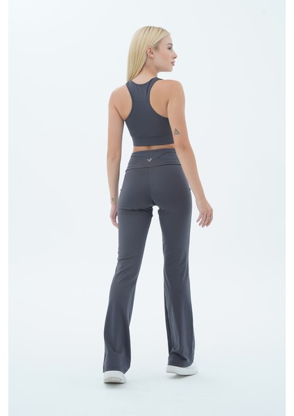 Bej Kadın Bel Push-Up Toparlayıcı İspanyol Paça Tayt Yüksek Konforlu Tasarım modelleri