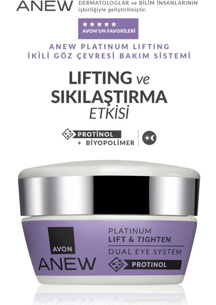 Anew Platinum Lift & Tighten Dual Eye System 20 ml. Üçlü Set