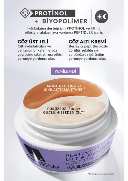 Anew Platinum Lift & Tighten Dual Eye System 20 ml. Üçlü Set