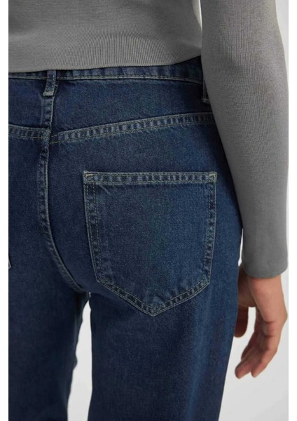 Kadın Yüksel Bel Uzun Bol Jean Pantolon fırsatları