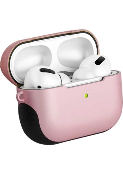 - Apple Airpods Pro - Kılıf Darbelere Karşı Dayanıklı Shockproof Silikon Kılıf - Pembe - T11171