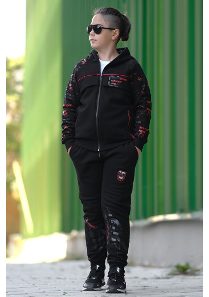 Erkek Çocuk Arel Fermuarlı Kapüşonlu Eşofman Takımı ESF.2020