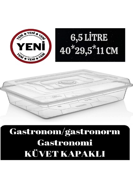 Gastronom/gastronorm Küvet Kapaklı Gastronomi Küveti Tekne 6,5 Lt Ekmek Pizza Pide Hamur Teknesi gastronom küvet