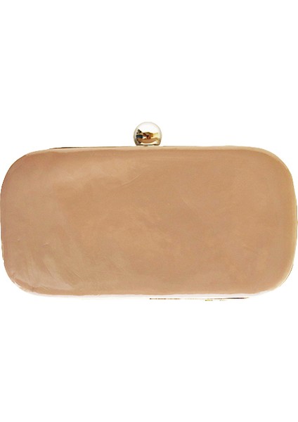 Krem Clutch Çanta