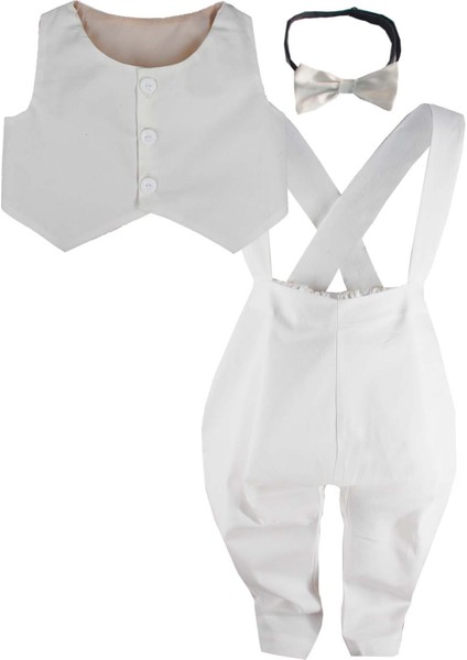 Erkek Çocuk Papyonlu Yelek Harem Pantolon Takım