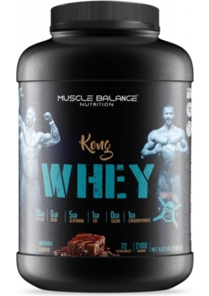 Whey Isolate Protein Kong Edition 2100 gr 72 Servis Brownie Çikolata