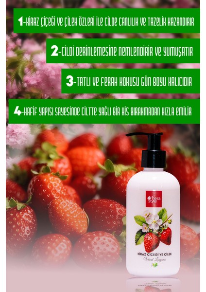 Therastyle Kiraz Çiçeği & Çilek Nemlendirici Vücut & El Losyonu modelleri
