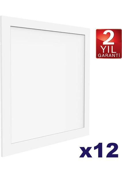 LED Panel 48W 60X60 Sıva Altı (Beyaz Işık) 12 adet 6500K/4400 Lümen