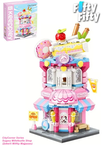 Keeppley City Corner/şehir Şekerli Milföy Mağazası (365 Parça) Oyuncak Yapım Seti 28027 fiyatları