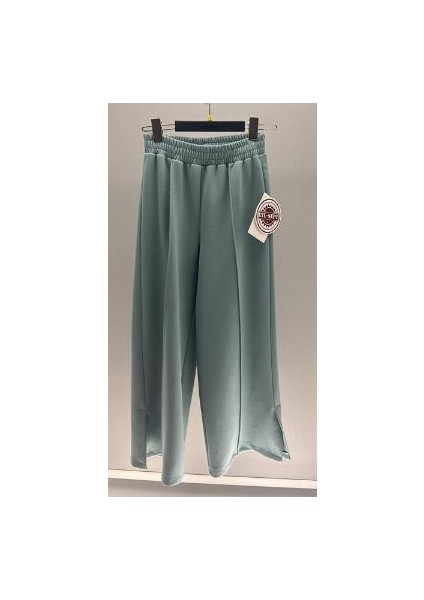 Bol Paça Pantolon Beli Lastikli Viskon Karışımlı fırsatları