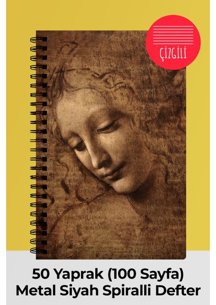 Anime Marketi Da Vinci 4'lü A5 Spiralli Okul Defter Seti 50 Yaprak 100 Sayfa - Çizgili