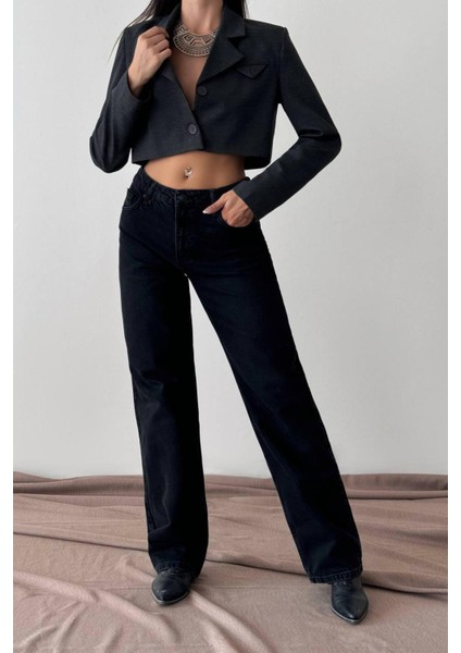 7712 Straıght Kadın Jean Pantolon