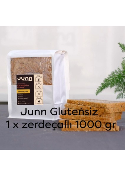 JUNN Glutensiz Karabuğday Ekmeği, Zerdeçallı 1 x 1000 gr Mayasız, Aktive Edilmiş Karabuğday Tohumu