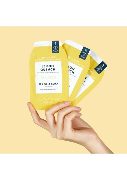 New York Pedi In A Box Basic Pedikür 3 Adımlı Set Limon