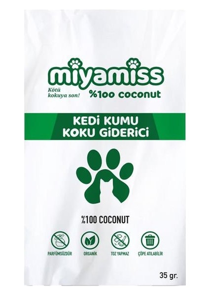 Miyamiss Coconut Kedi Kumu Giderici 35 gr - Petshopundan