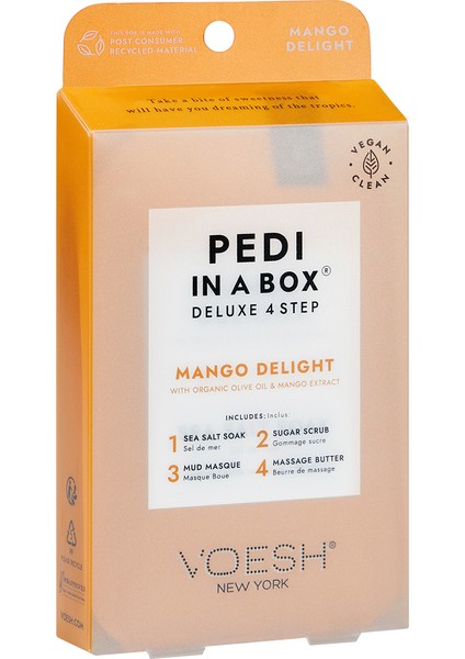 New York Pedi In A Box Deluxe Pedikür 4 Adımlı Set Mango