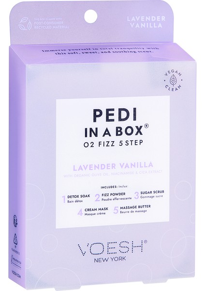 New York Pedi In A Box O2 Fizz Pedikür 5 Adımlı Set Lavanta
