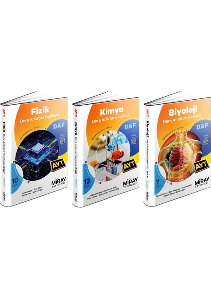 2025 AYT Fizik - Kimya - Biyoloji Ders Anlatım Fasikülleri Seti 3 Kitap