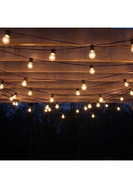 5 Adet 10 Watt Günışığı Ampullü, 5 Metre, 5 Duylu, Sıralı Düğün, Kına, Işletme, Bahçe Teras Armatürü fırsatları