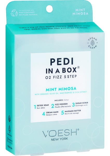 New York Pedi In A Box O2 Fizz Pedikür 5 Adımlı Set Nane