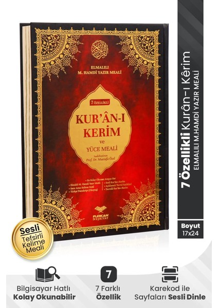Bilgisayar Hatlı Arapça 7 Özellikli Kuran-I Kerim Meali