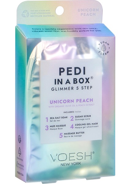 New York Pedi In A Box Glimmer Pedikür 5 Adımlı Set Unicorn