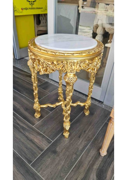 Sarmaşık Oymali Yan Sehpa