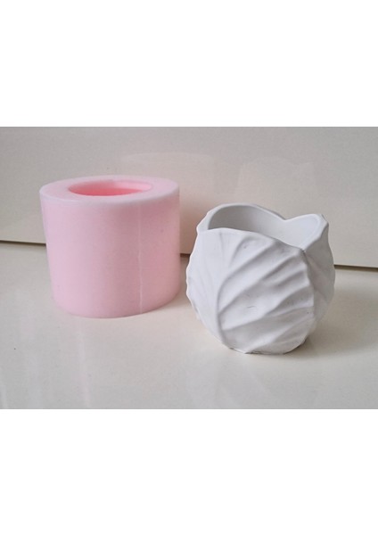 Yaprak Lale Şeklinde Mumluk, Saksı Silikon Kalıp K-823 modelleri