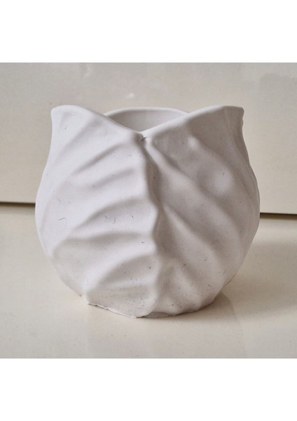 Yaprak Lale Şeklinde Mumluk, Saksı Silikon Kalıp K-823