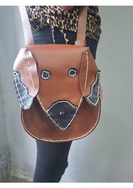 Renkli Ilmekler - El Yapımı Suni Deri Köpek Figürlü Çocuk Çantası fırsatları