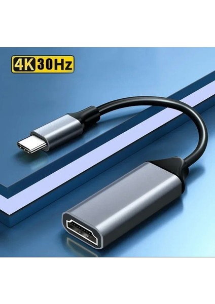 4K Hdmi Dönüştürücü CE/FC/ROHS Lisanslı Adaptör Hdmi Dönüştürücü Type-C Girişli