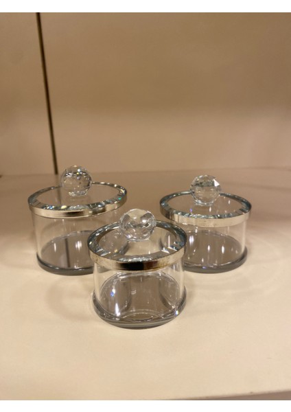Dekoratif 3'lü Mücevher Kutusu Kristal Gümüş fiyatları