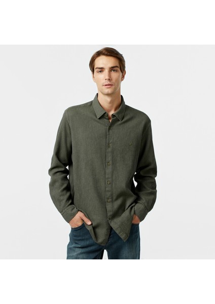 Erkek Yeşil Classic Fit Gömlek W47402T.3CY