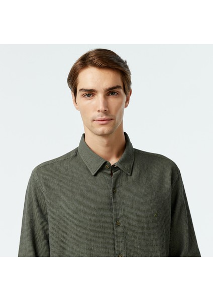 Erkek Yeşil Classic Fit Gömlek W47402T.3CY