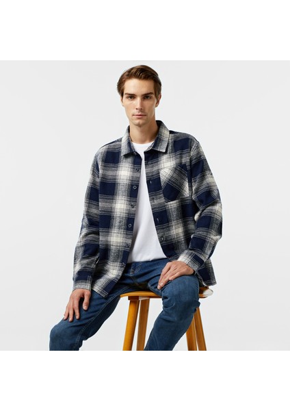 Erkek Lacivert Classic Fit Gömlek W47414T.4NV