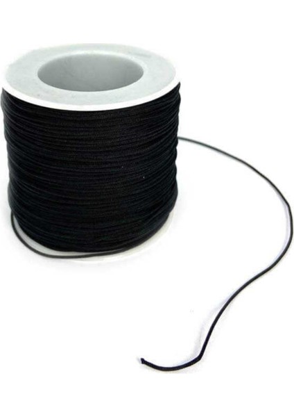 Siyah Paraşüt Emzik Takı İpliği 50 m