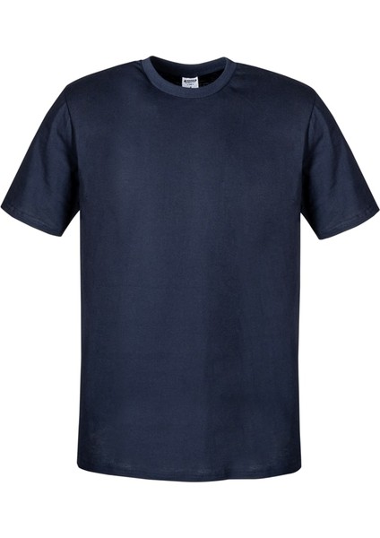 Bisiklet Yaka Lacivert Kısa Kol Tshirt