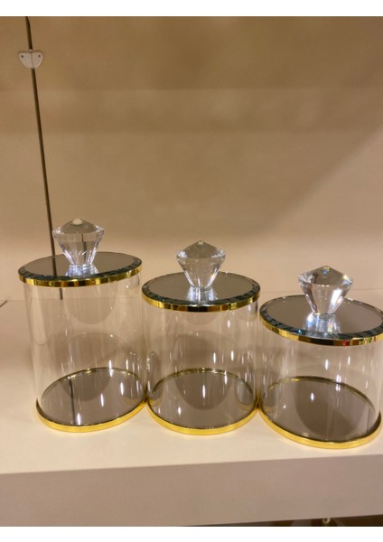 Kavonoz Seti 3'lü Kristal Altın modelleri