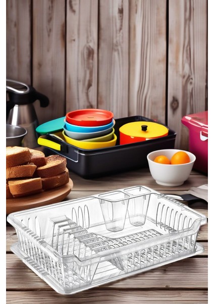 Tezgah Üstü Bulaşıklık - Tabaklık - Kurutmalık Bulaşık Düzenleyicisi Şeffaf fiyatları