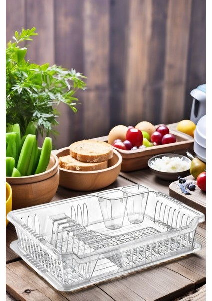 Tezgah Üstü Bulaşıklık - Tabaklık - Kurutmalık Bulaşık Düzenleyicisi Şeffaf modelleri